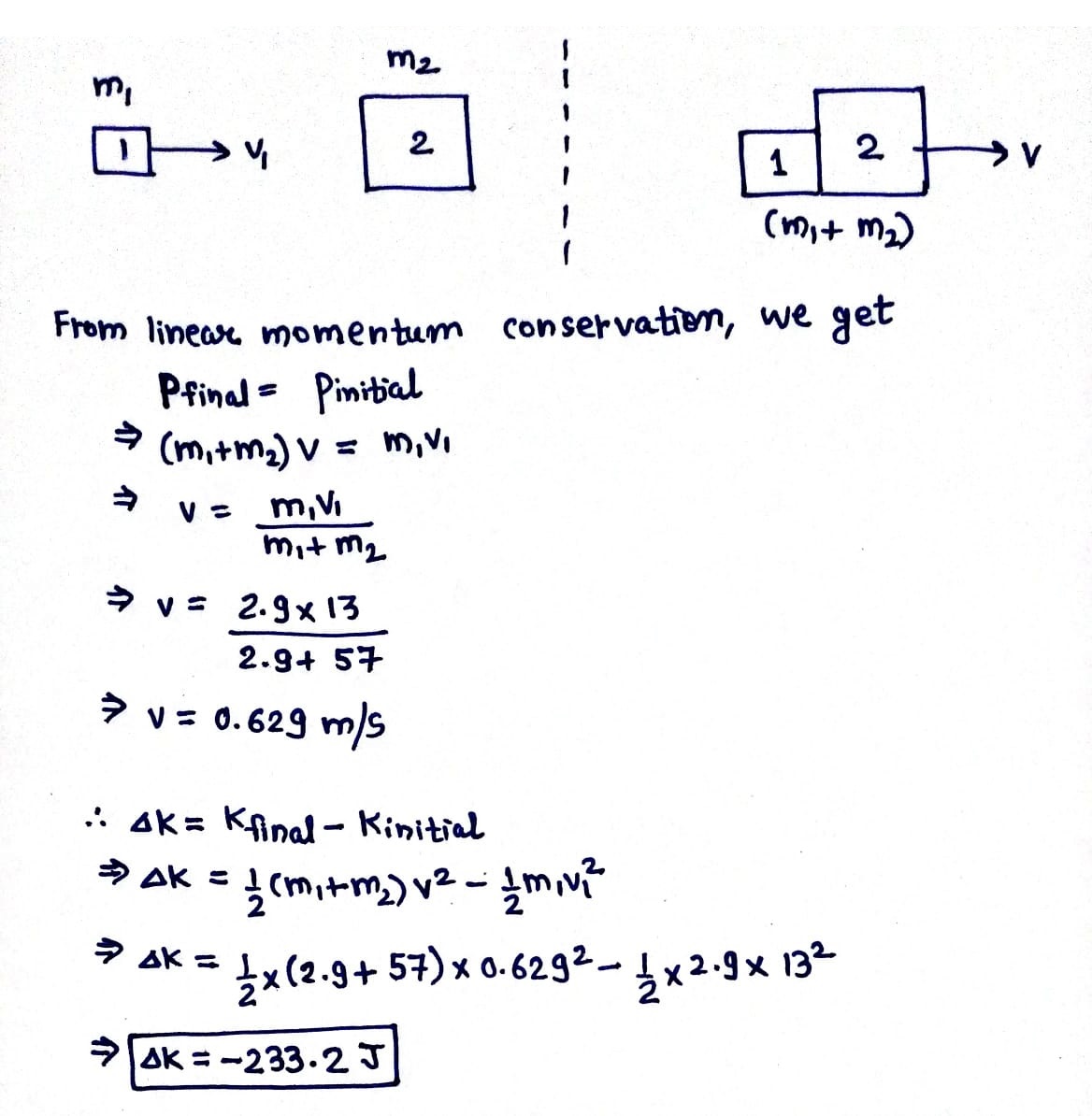 Physics homework question answer, step 1, image 1